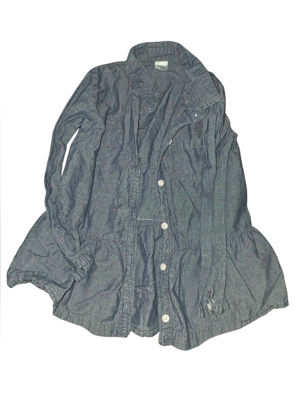 9/8/49. Girls Carter's Denim-Style Button Down Shirt Jacket - Blue